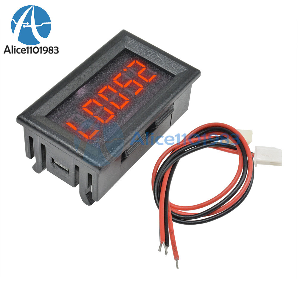 Red LED 5 Digit DC 0-4.3000-33.000V Digital Voltmeter Voltage Meter Car Panel