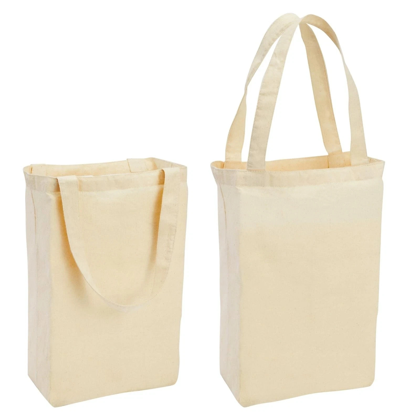 Juvale 24-Pack Blank Cotton Canvas Tote Bags Bulk – 13 x 11.5 Inches, Beige
