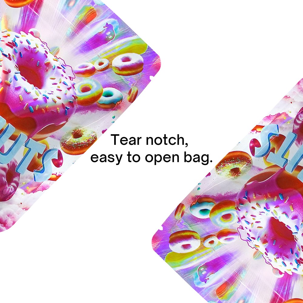 25 Pack Cartoon 3.5g Food Grade Mylar Bags – Smell Proof Airtight Zip Pouches
