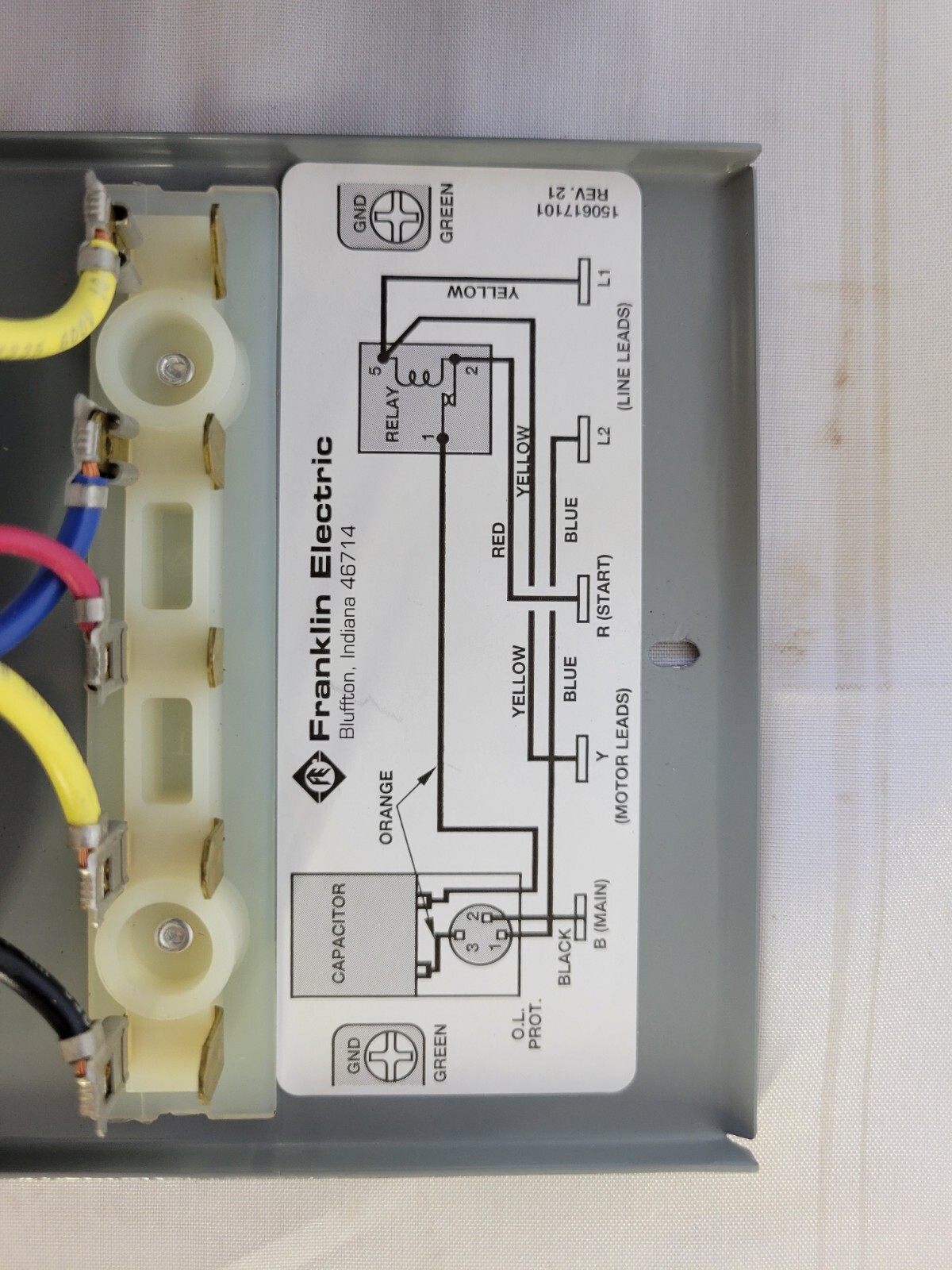 Franklin Electric 0.5 HP 50 Hz 220V Control Box 2803554115