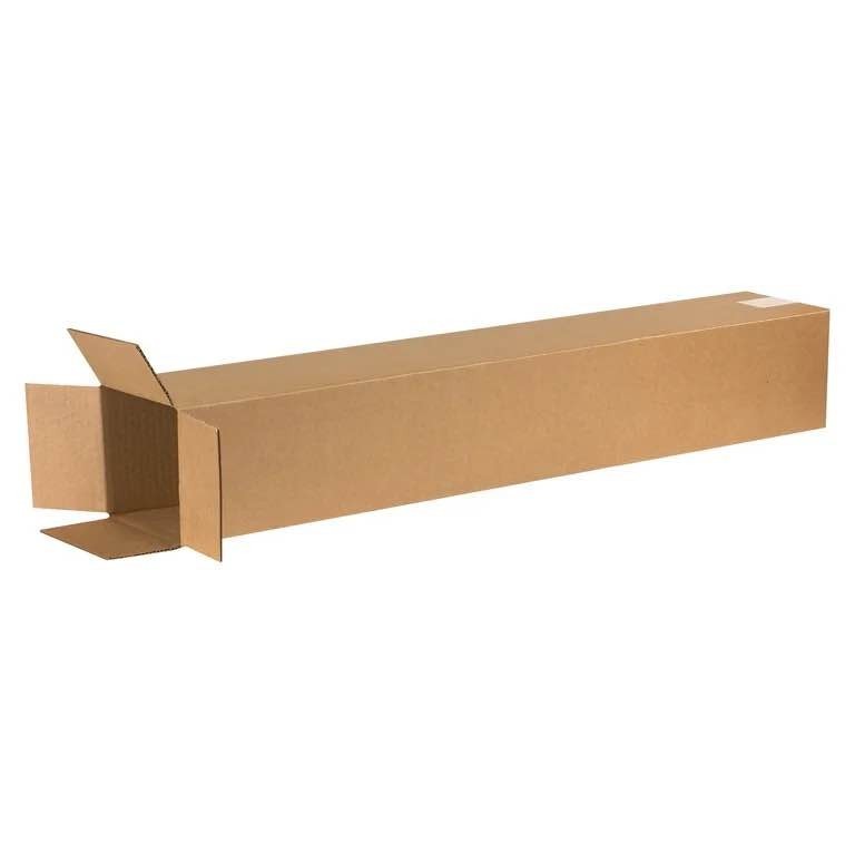 25 Boxes 6x6x38″ Tall Corrugated Shipping Boxes ECT-32 Brown Packing Cartons