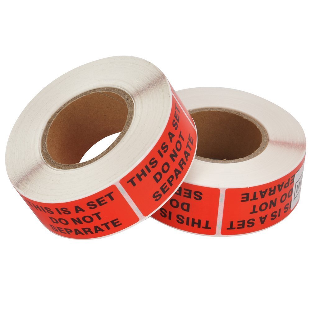 500/Roll 2 Rolls 1 X 2 This Is a Set Do Not Separate Shipping Stickers Label Red