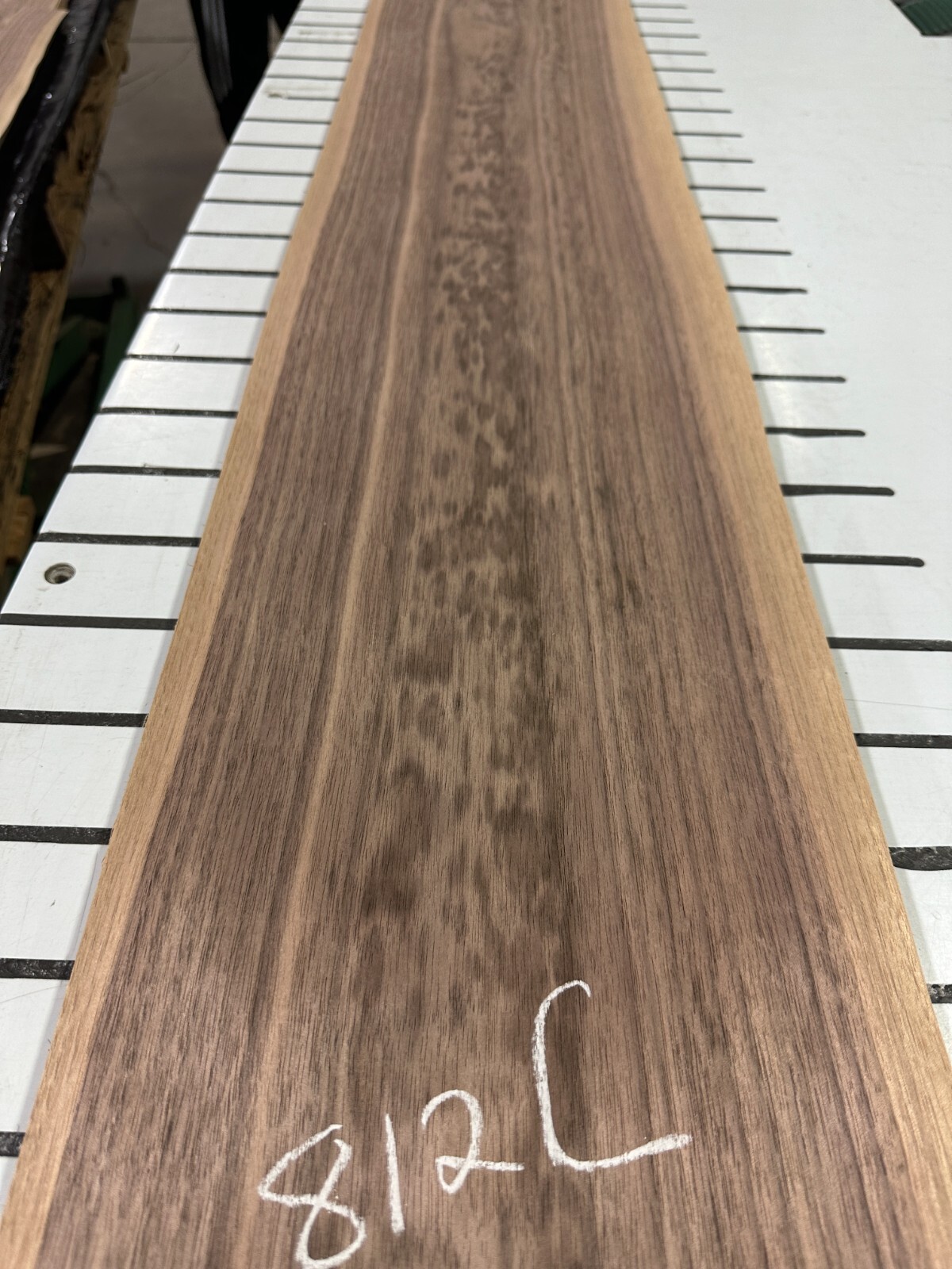 «Muddy» Walnut Raw Wood Veneer 2 sheets 62» x 9» 812C
