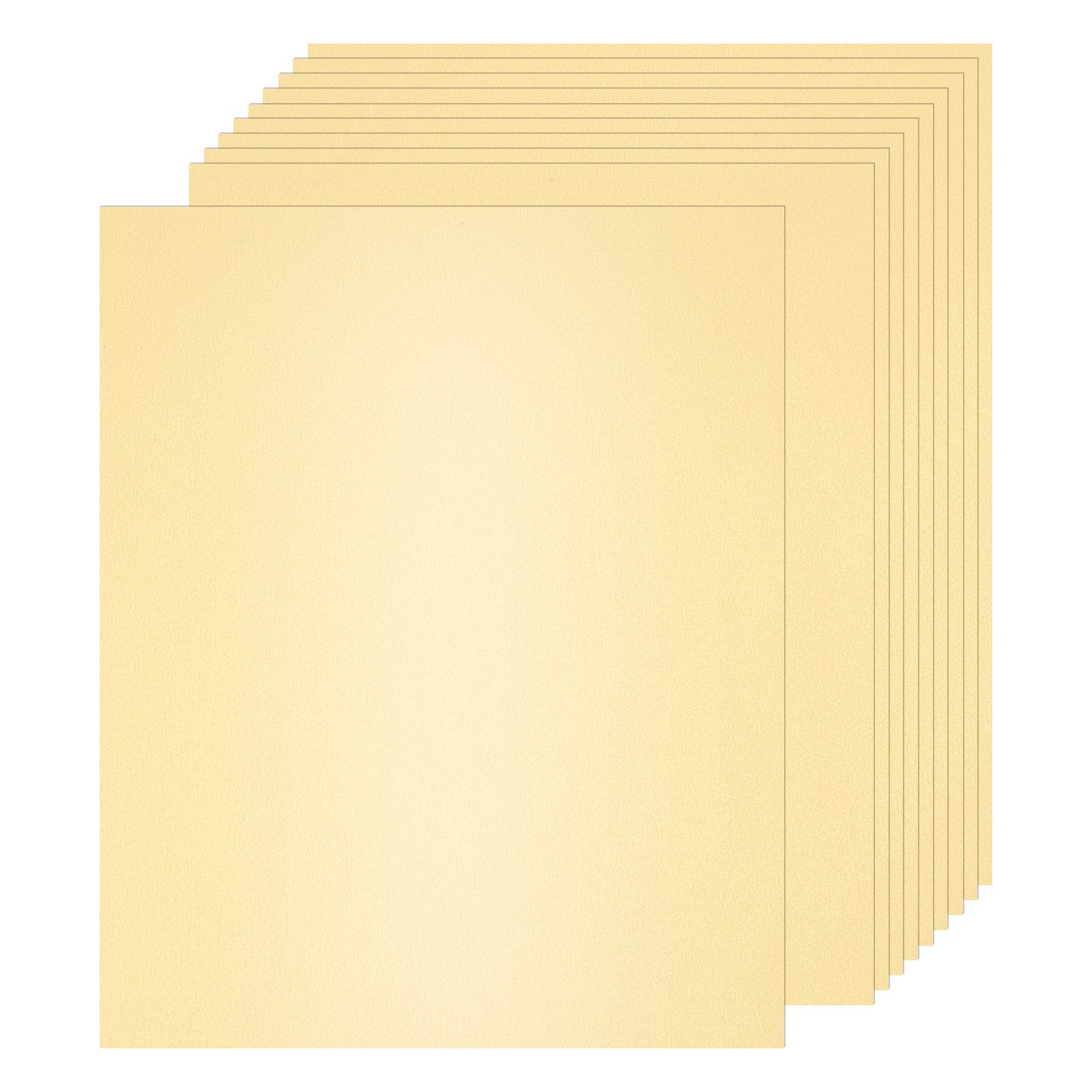 25 Pcs Shimmer Cardstock Paper, 8 x 11 Inch White Gold Shimmer Paper Sheets