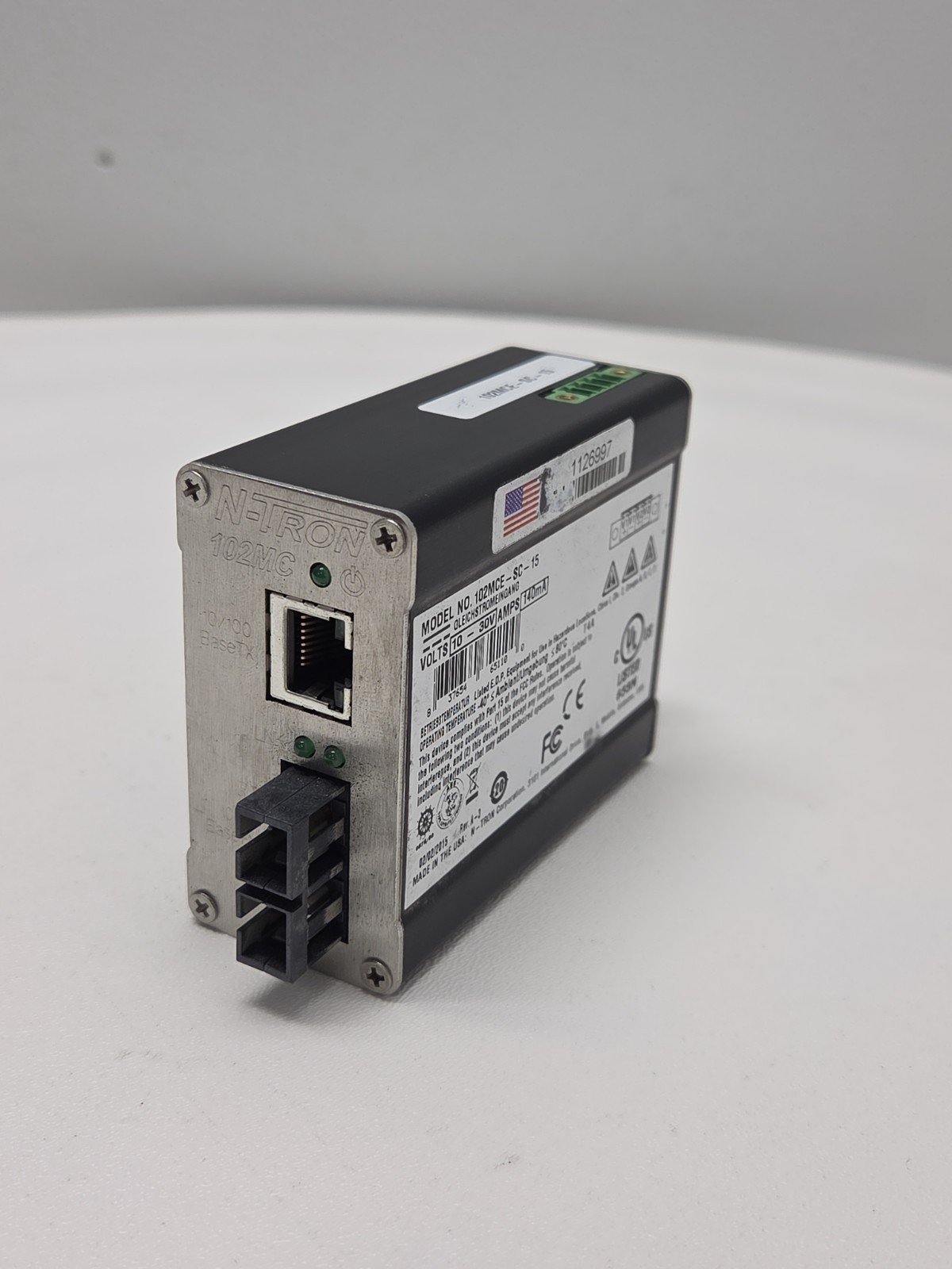 N-Tron 105FXE-ST-15 5-Port Industrial Ethernet Switch 15km Singlemode Fiber