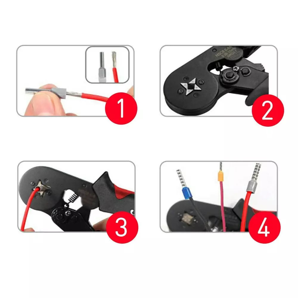 1200PCS Cable Wire Cord Pin End Bootlace Ferrule Terminals Crimp Connectors Kit
