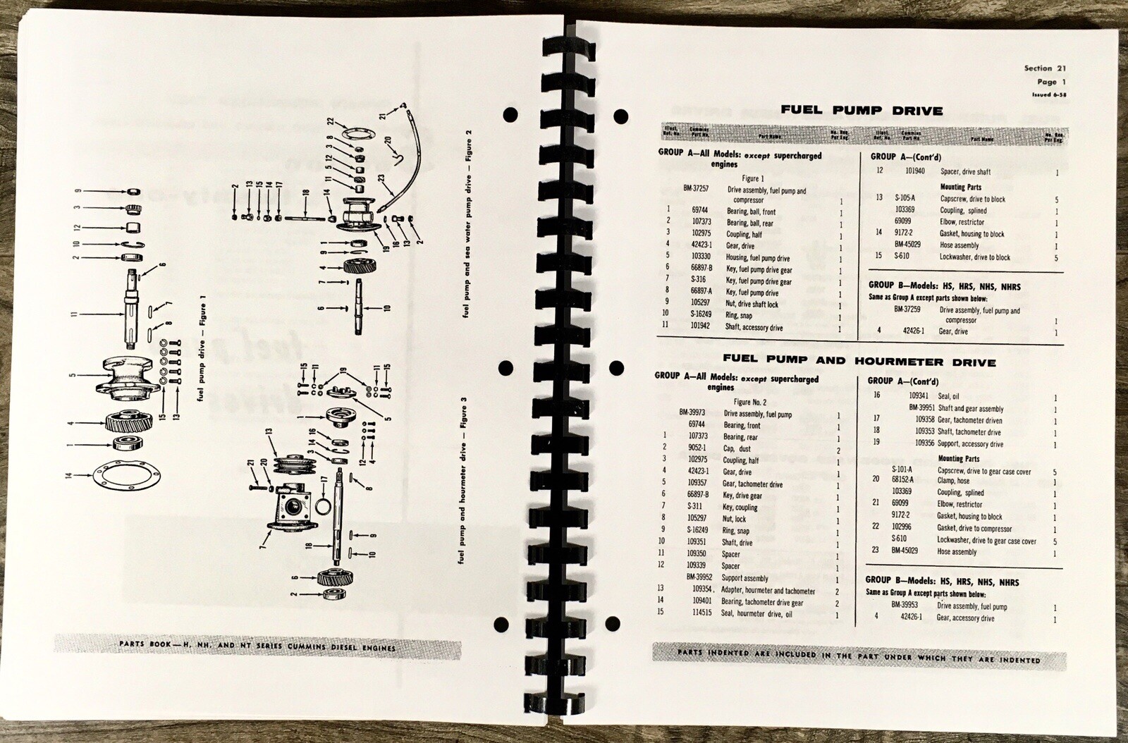 Cummins NHHHTC-335 NTC-350 NTCE-350 NTCC-350 Engines Service Manual Parts Set