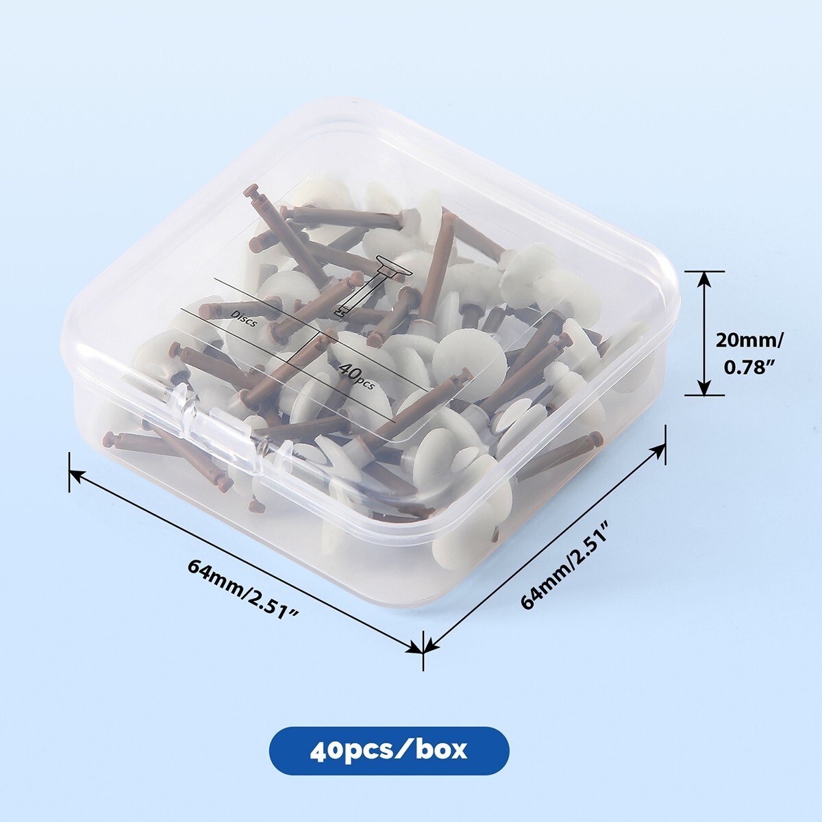 40Pcs Dental Fit ENHANCE Composite Polishing Finishing Finisher Points/Cups/Disc