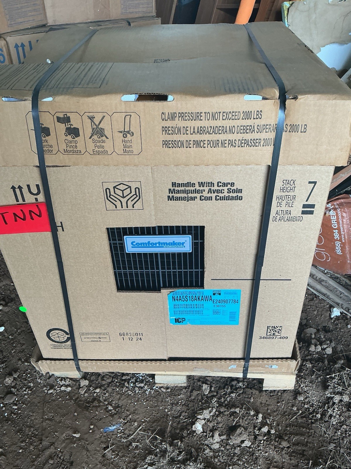 Comfortmaker Central AC Condenser 18,000 BTU 14 SEER 208/230V R410A 1Ph
