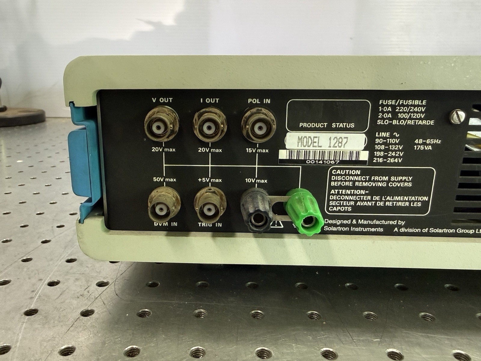 Solartron SI 1287 Electrochemical Interface Potentiostat Powers On As-Is