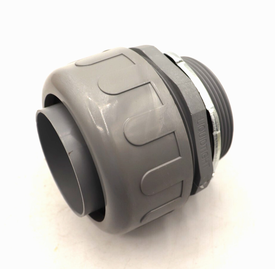 2-Inch Nylon Liquid Tight Straight Connector, NMLT1200, New Box of Two
