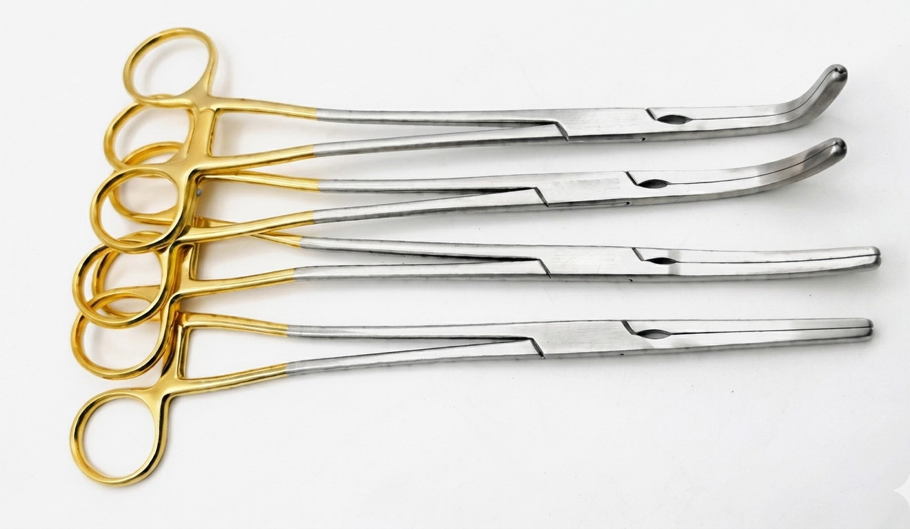 Set of 4 Zeppelin Z Hysterectomy Clamps TC OB/GYN Gynecology Surgical Forceps
