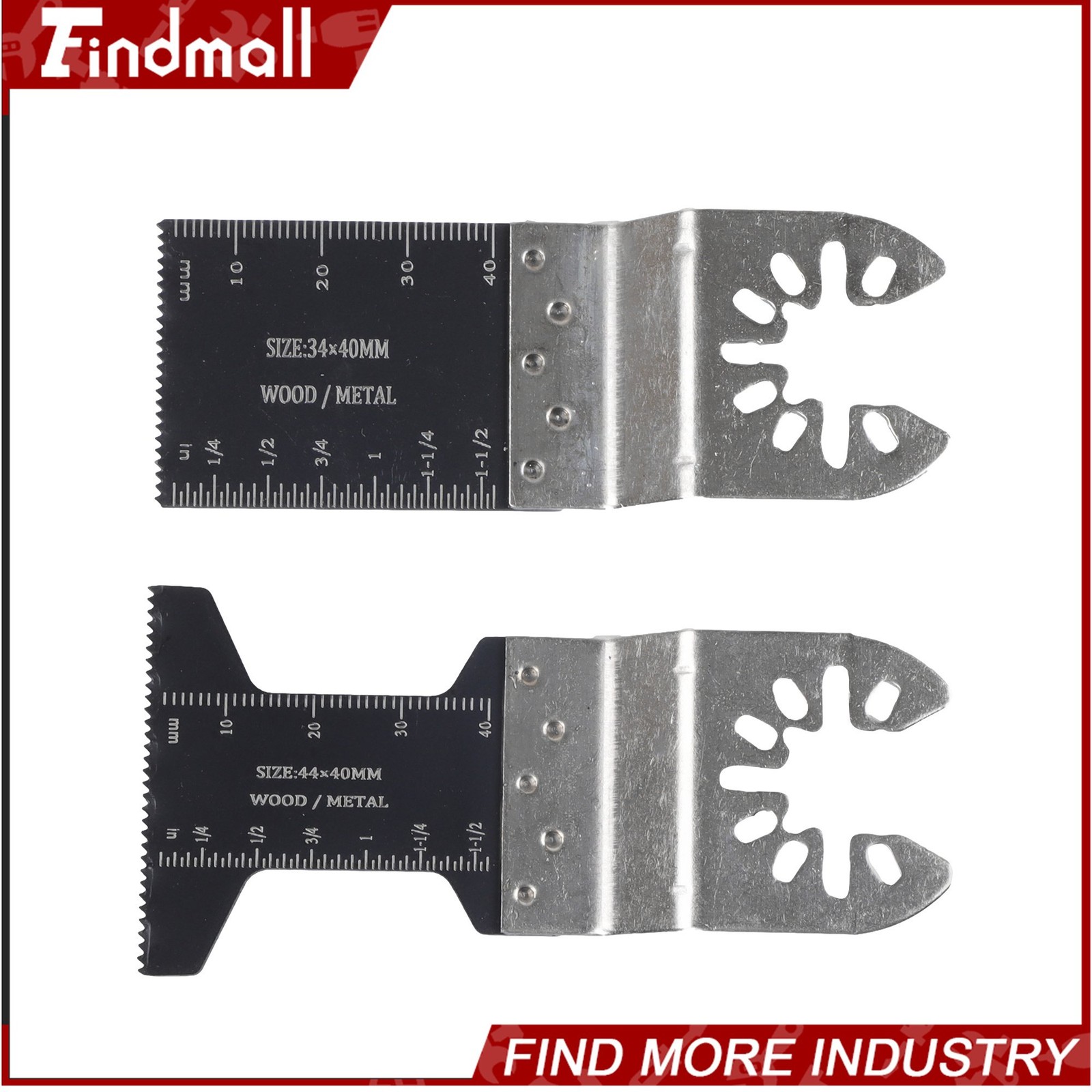 Findmall 32 Pcs Universal Oscillating Saw Blades Kit Bi-Metal Multi Tool Blades