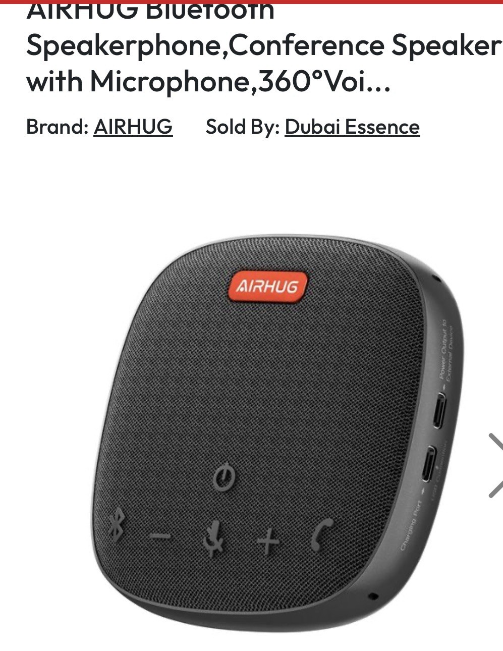 AIRHUG Portable Conference Speaker and Microphone, Bluetooth Speakerphone -l