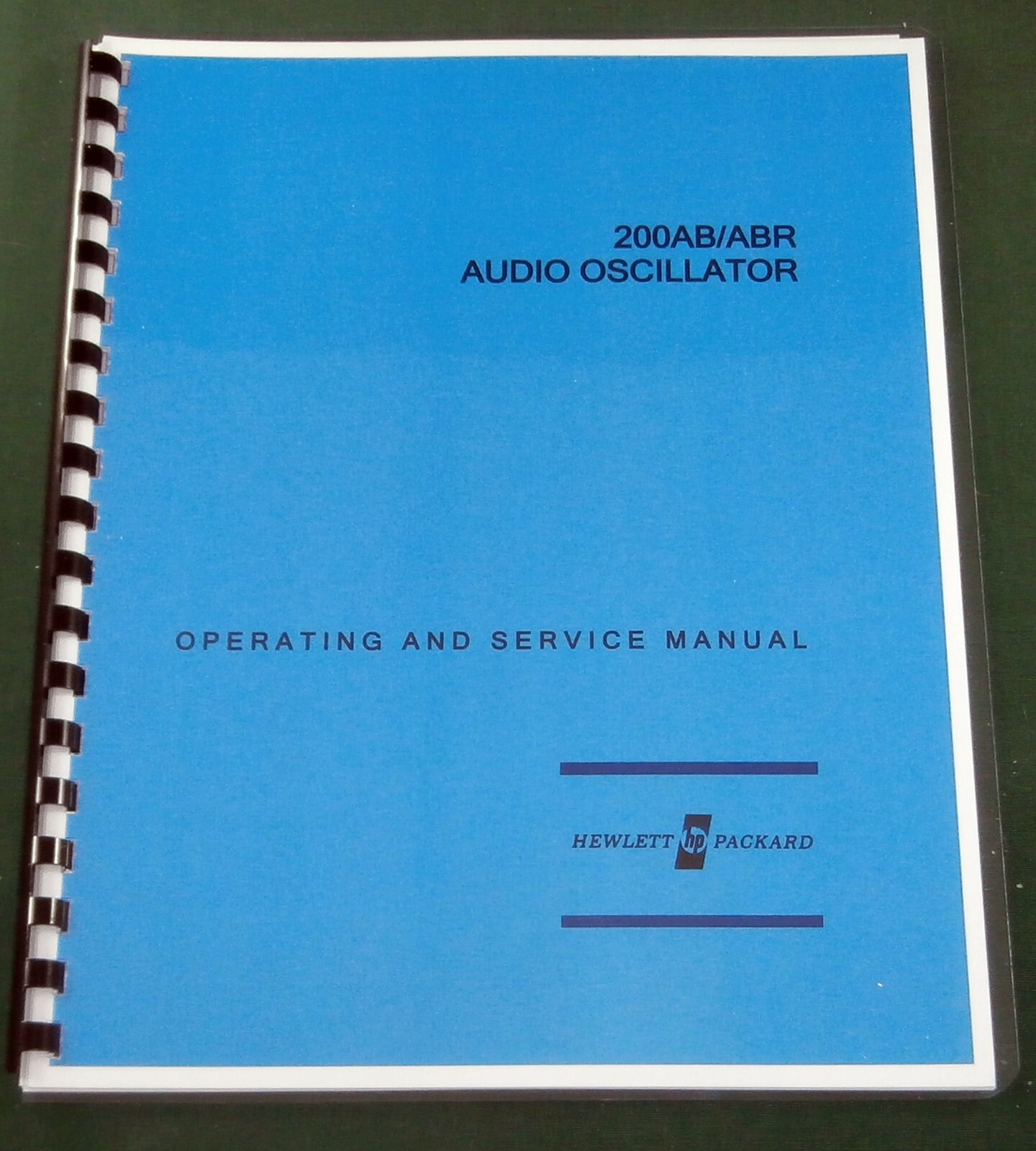 HP 200AB/ABR Operating & Service Manual (sn7725): Comb Bound & Protective Covers