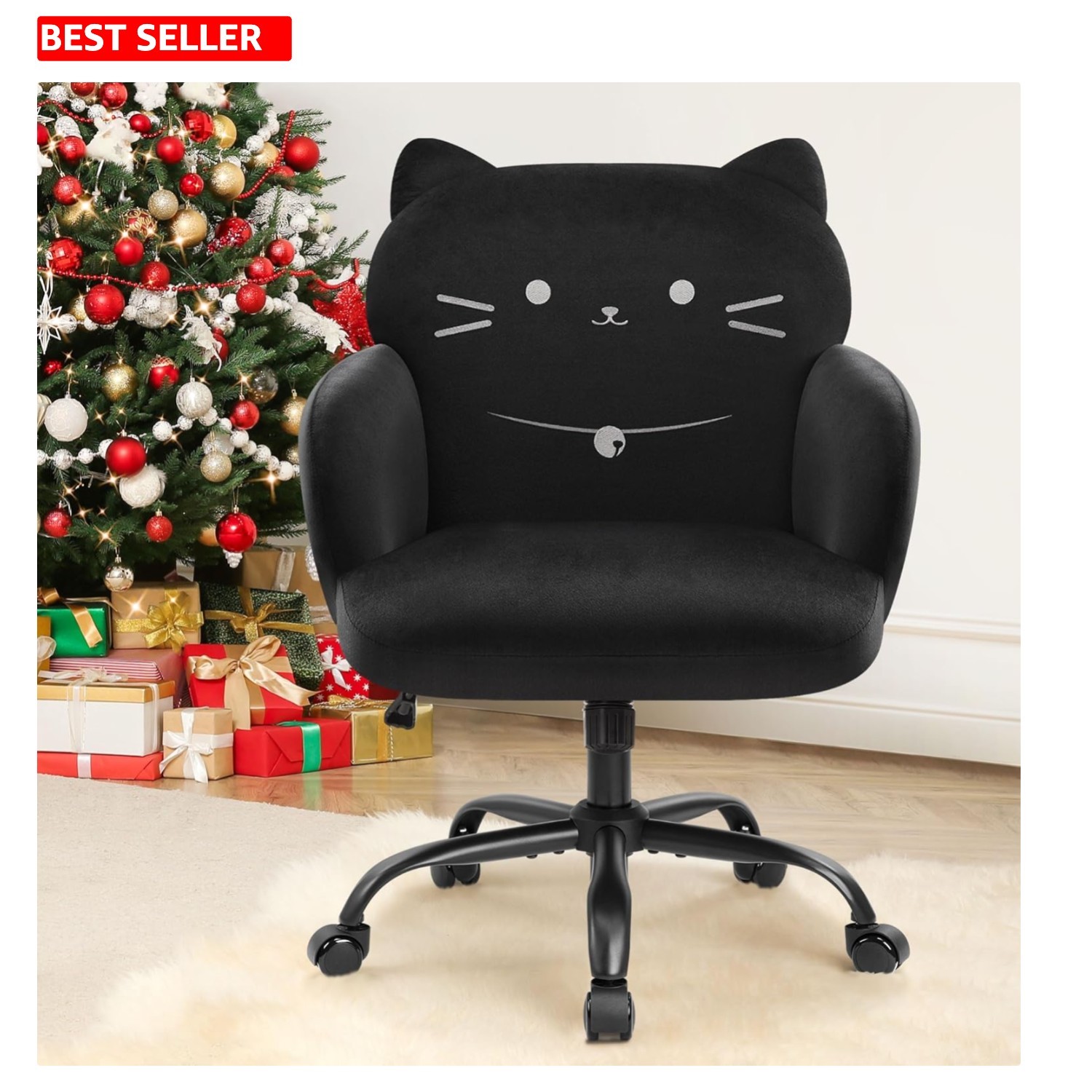 Versatile Cat-Inspired Velvet Task Chair: Stylish & Functional for Any Room