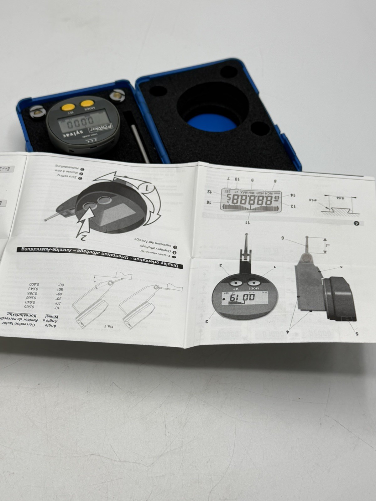 FOWLER SYLVAC QUADRATEST Digital Test Indicator Lever Type 0.00005″ Resolution