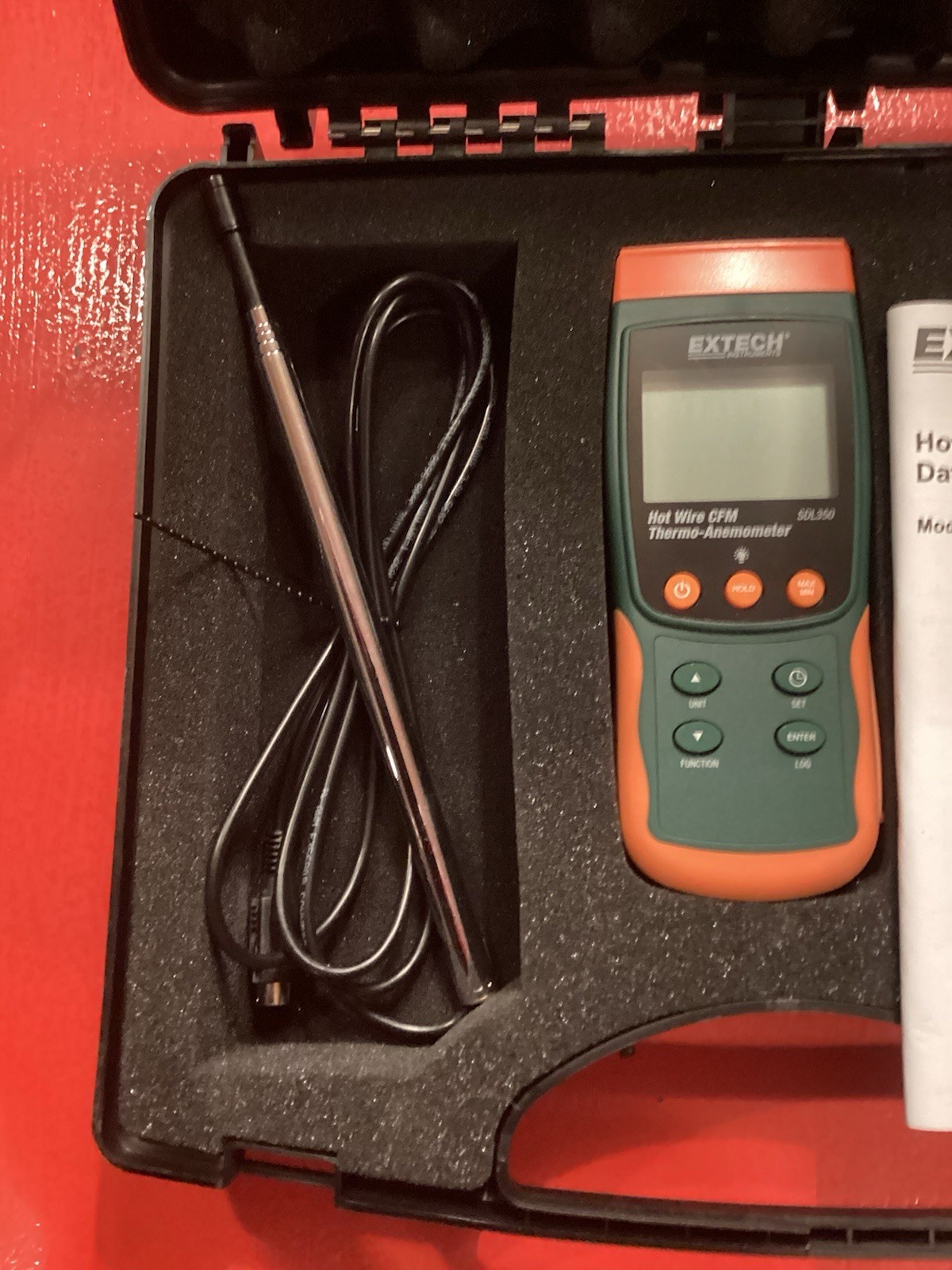 EXTECH SDL350 HOT WIRE THERMO ANEMOMETER DATALOGGER