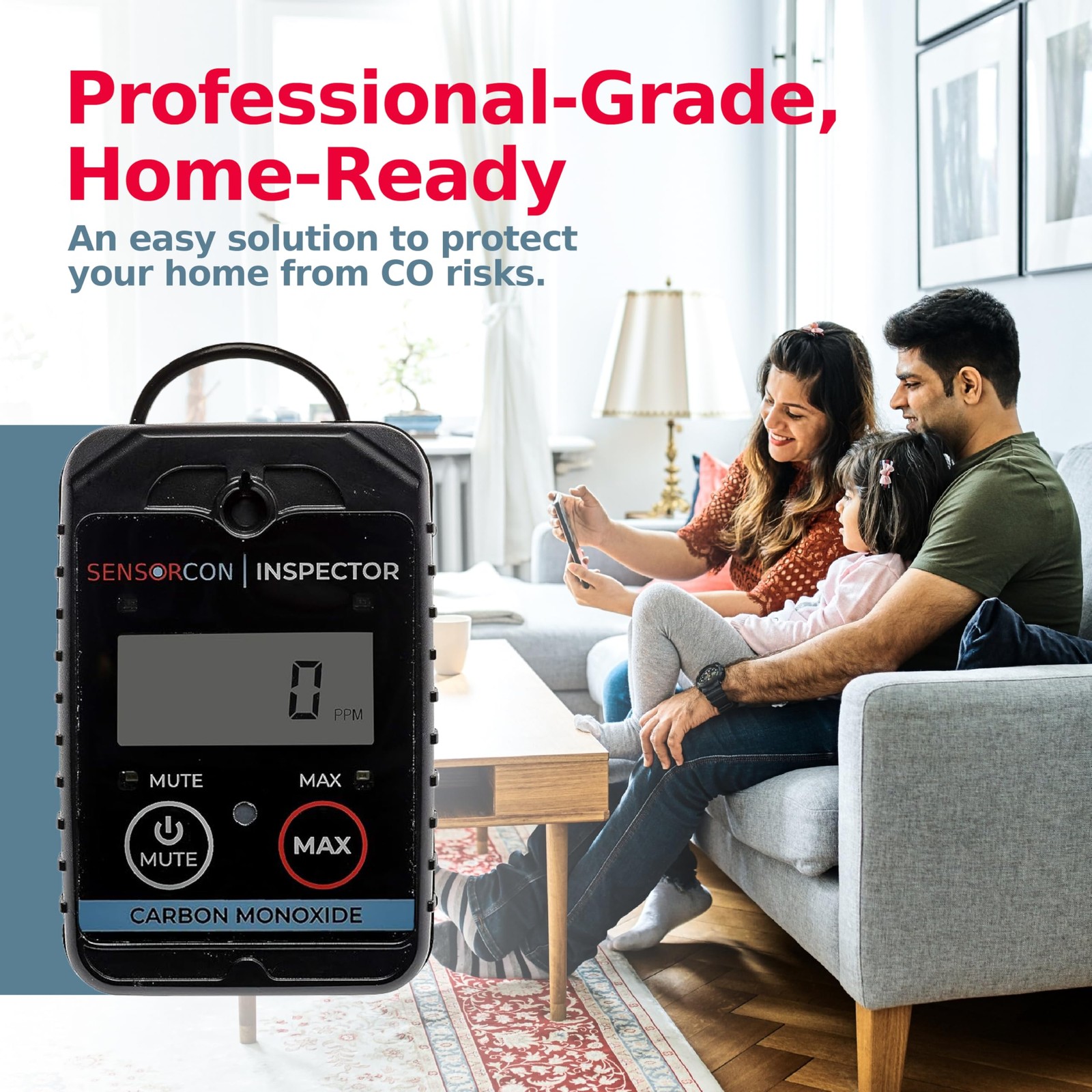 Sensorcon Inspector 2 Portable Carbon Monoxide Detector Digital Co Detector For