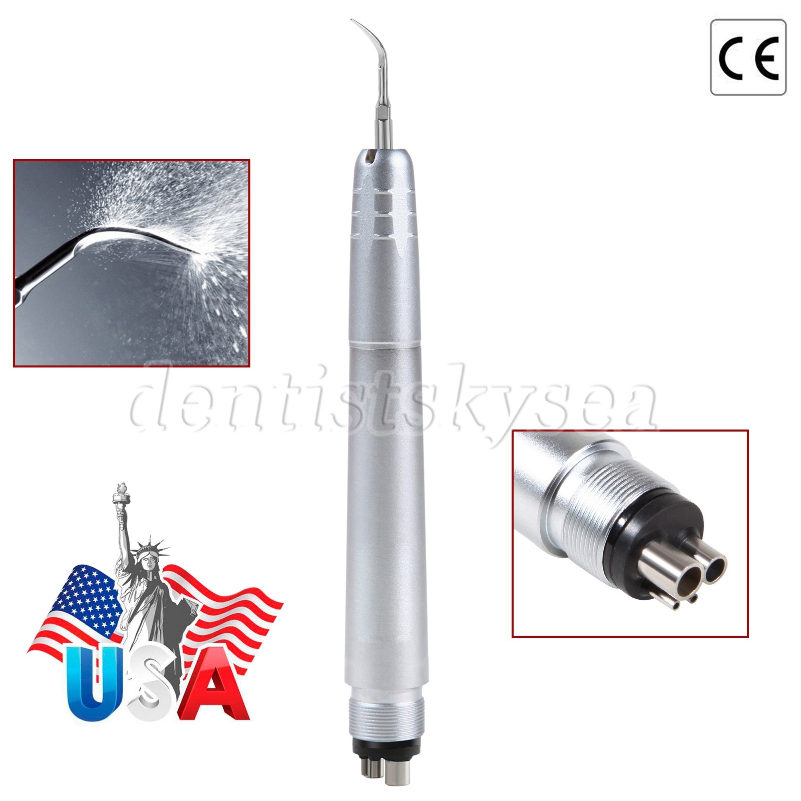 Dental Air Scaler Sonic Perio Scaling 4 Hole with 3 Compatible Tips US STOCK