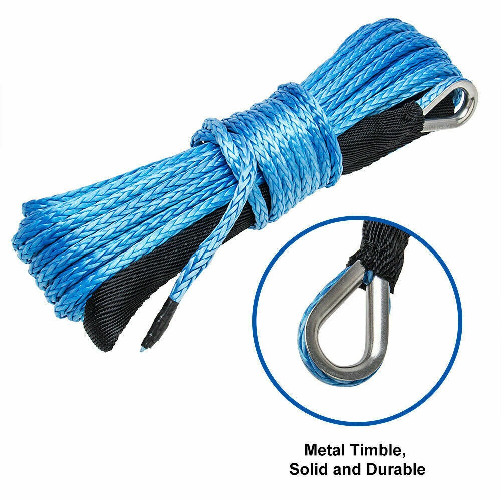 1/4″ 50″ 10000LBS Synthetic Winch Rope Line Recovery Cable SUV ATV UTV w/ Sheath