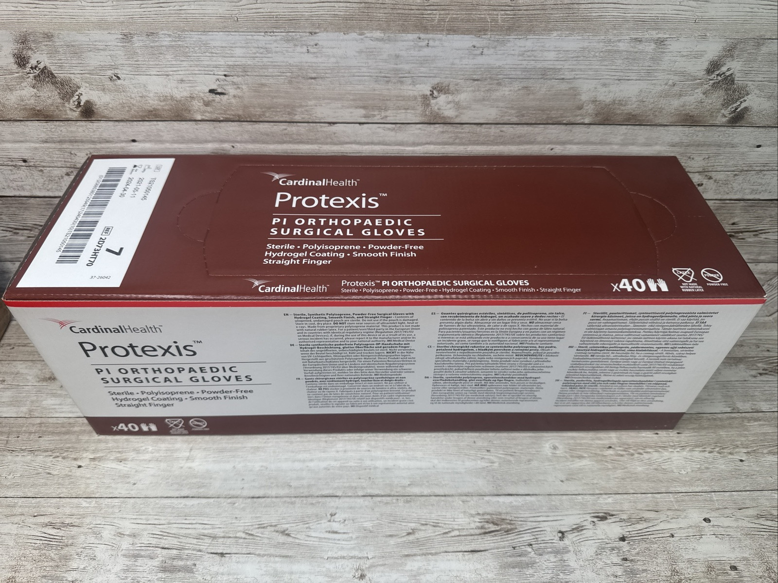 Protexis PI Orthopaedic Surgical Glove Cardinal *1 CASE* Size: 7 *See Date*
