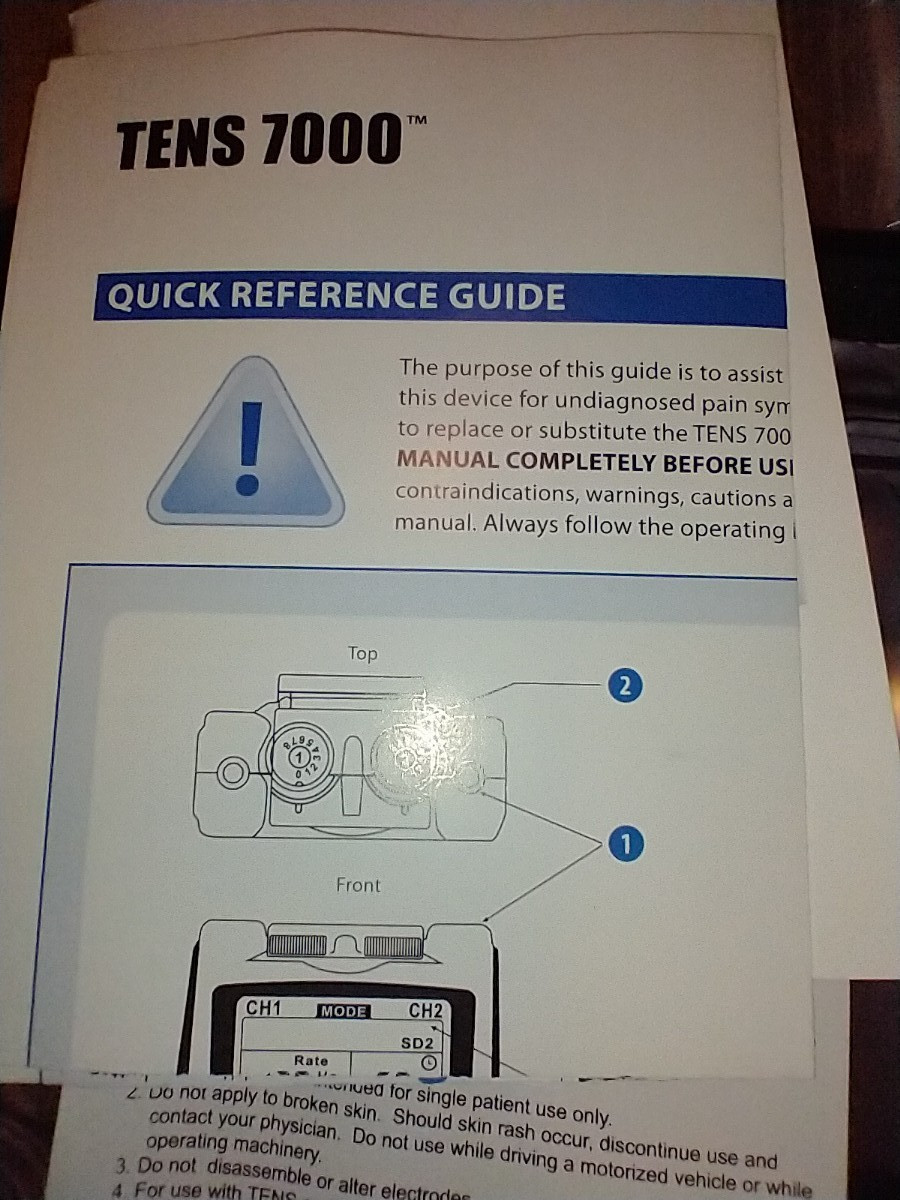 Roscoe Medical TENS 7000 Handheld 2 Channel Unit with EXTRA Electrodes