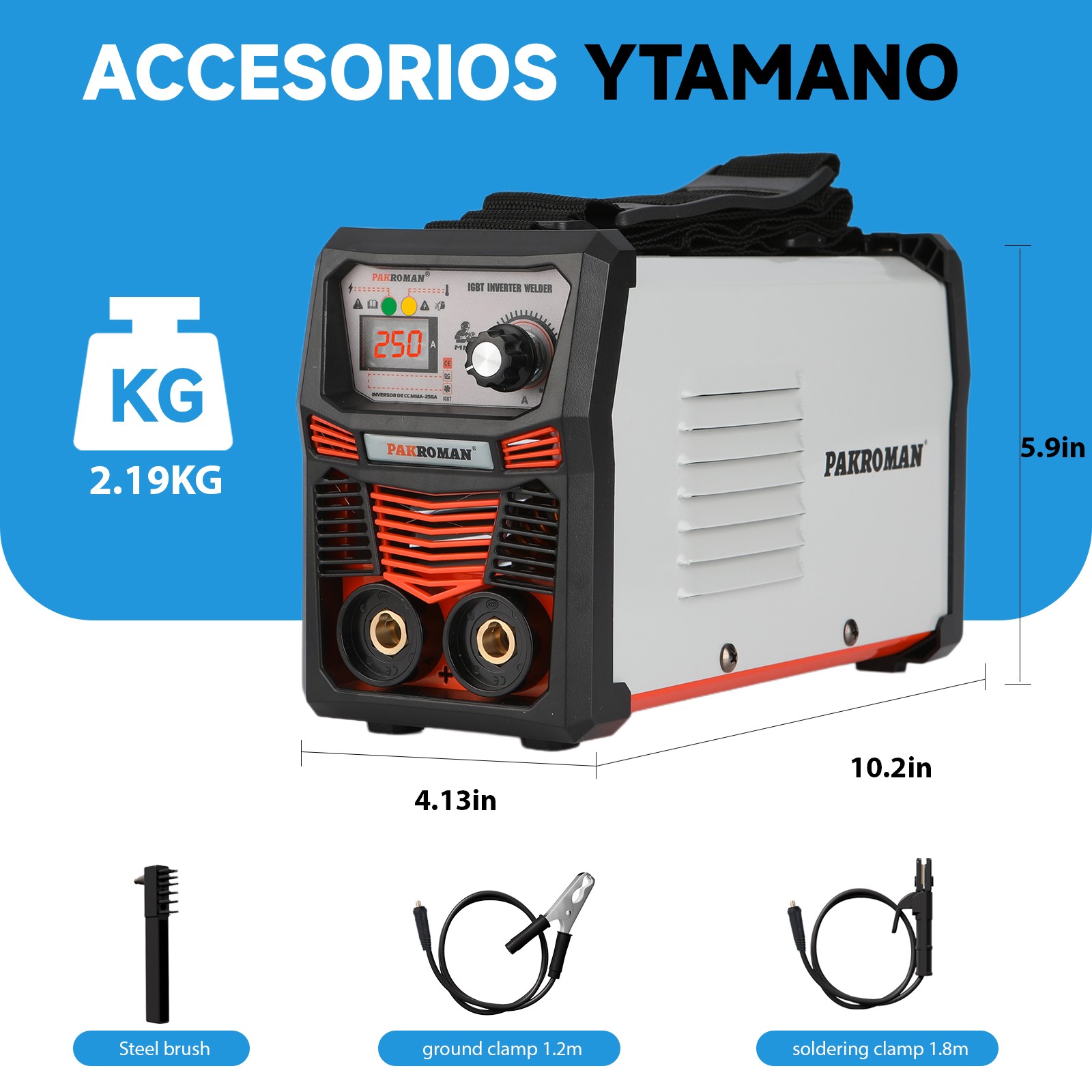 250A Portable Inverter Welder 110/127V ARC MMA Welding Machine Kit 50/60Hz