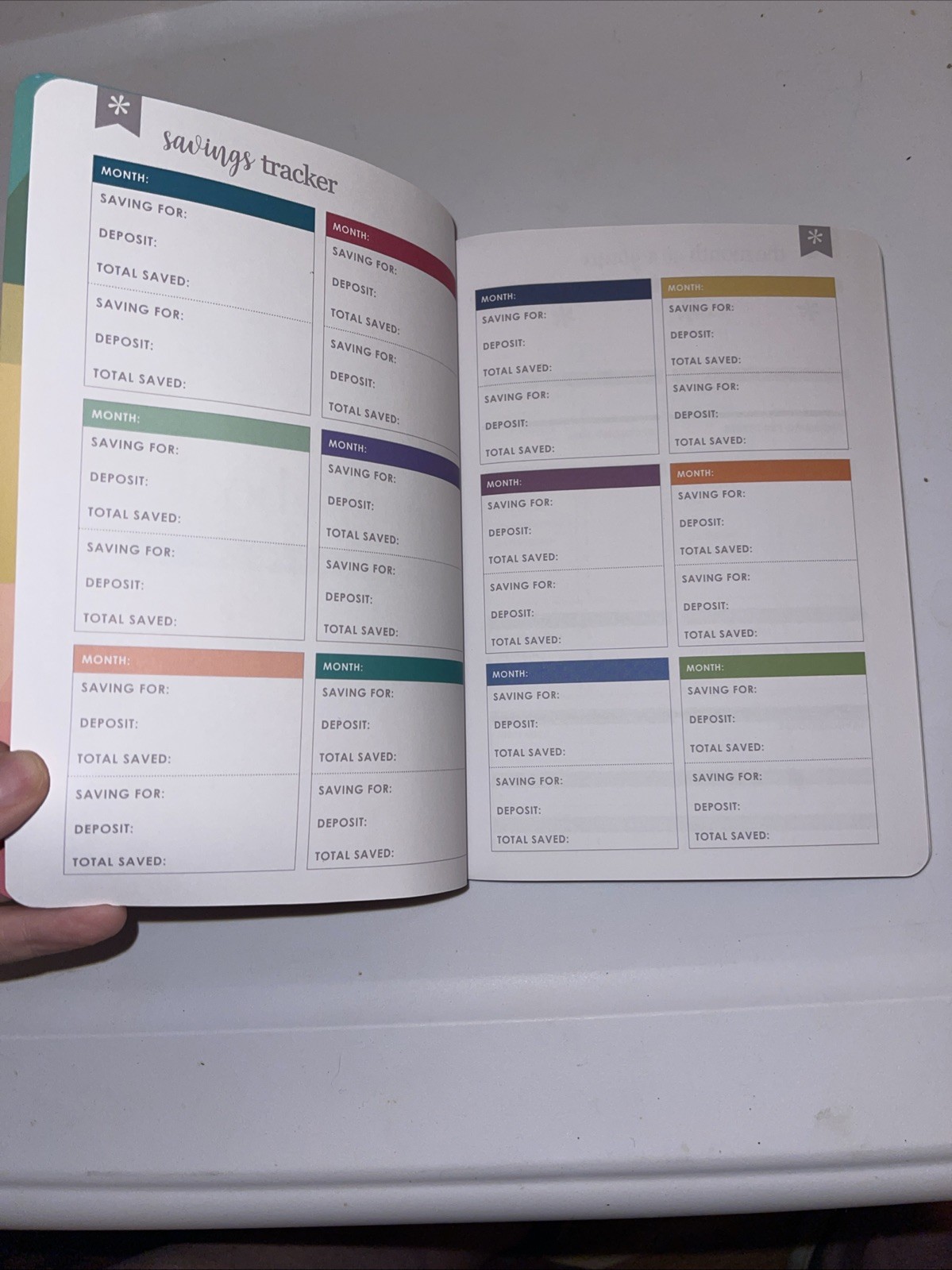 Erin Condren Budget Book 13 Month Planner Geometric Rainbow 8.5 in x 5.75 in