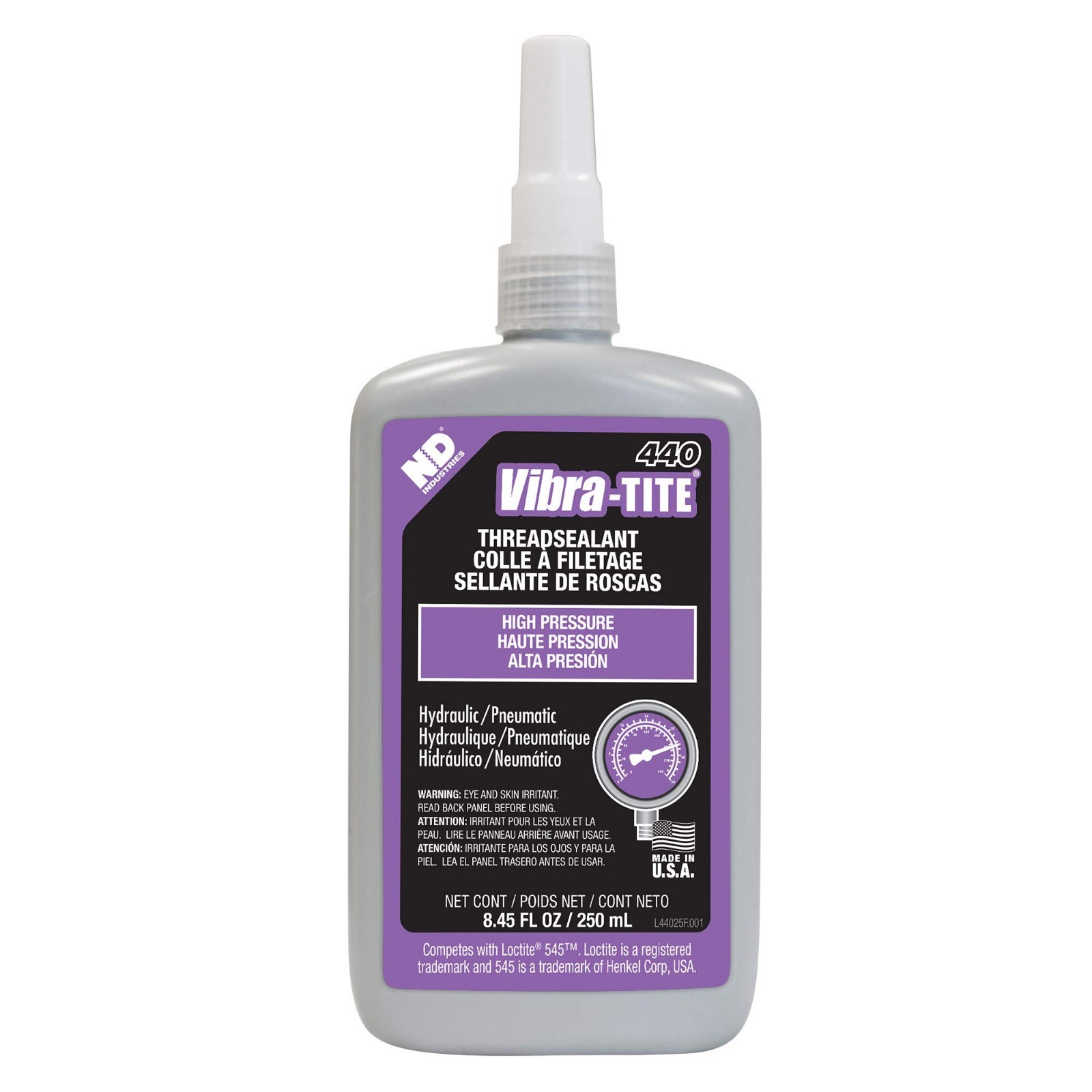 Purple Hydraulic & Pneumatic Anaerobic Thread Sealant – 250ml Bottle, Leak-Proof