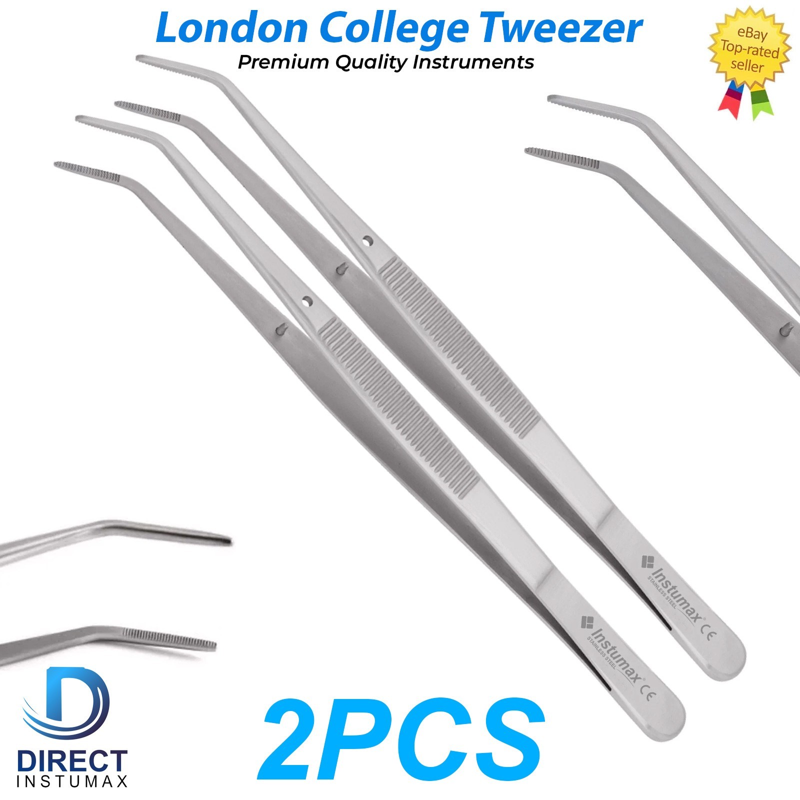 Curved Tip Tweezers College Bent Tip Tweezer Jewelry Hobby Crafts Parts Handling