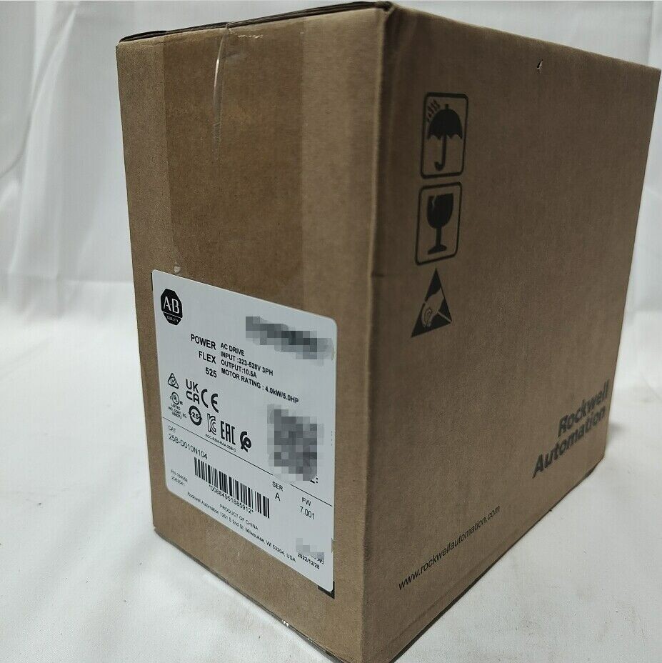 New Factory Sealed AB Allen Bradley 25B-D010N104 PowerFlex 525 4kW 5Hp AC Drive
