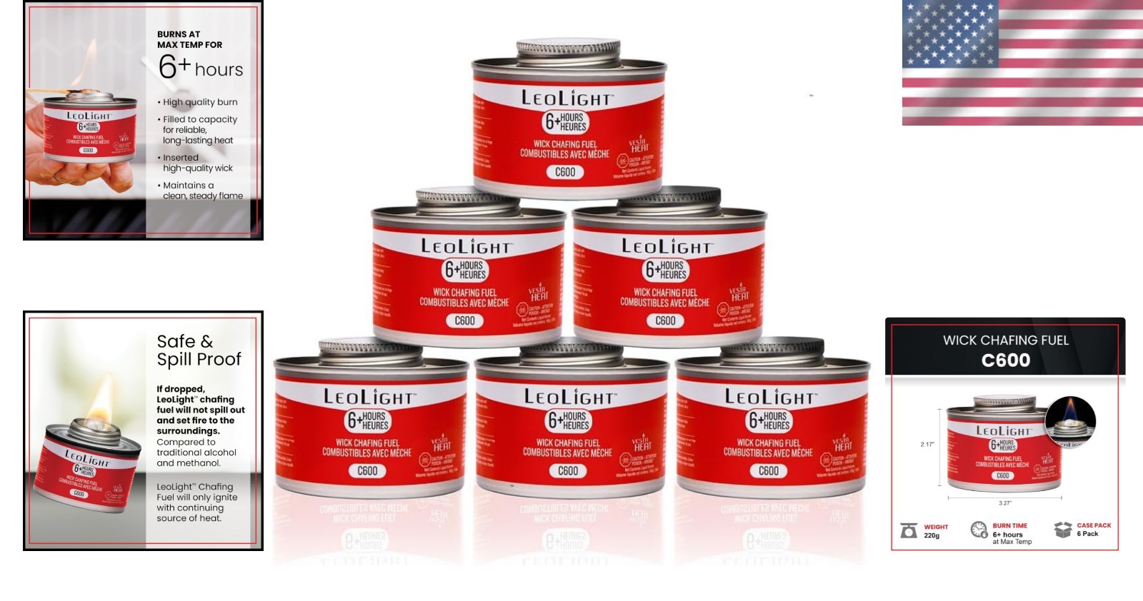 7oz Spill-Proof Chafing Fuel with 6 Hour Burn – Ideal for Catering & Buffets