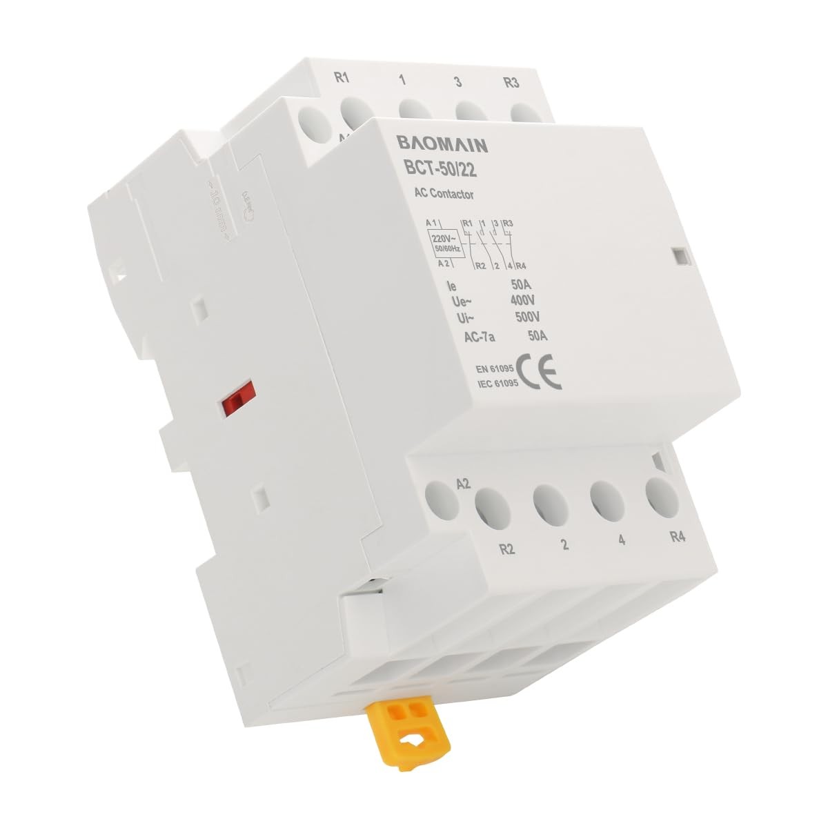 220V AC 4-Pole Modular Contactor, 50A 2NO2NC Normally Open + Normally Closed,…