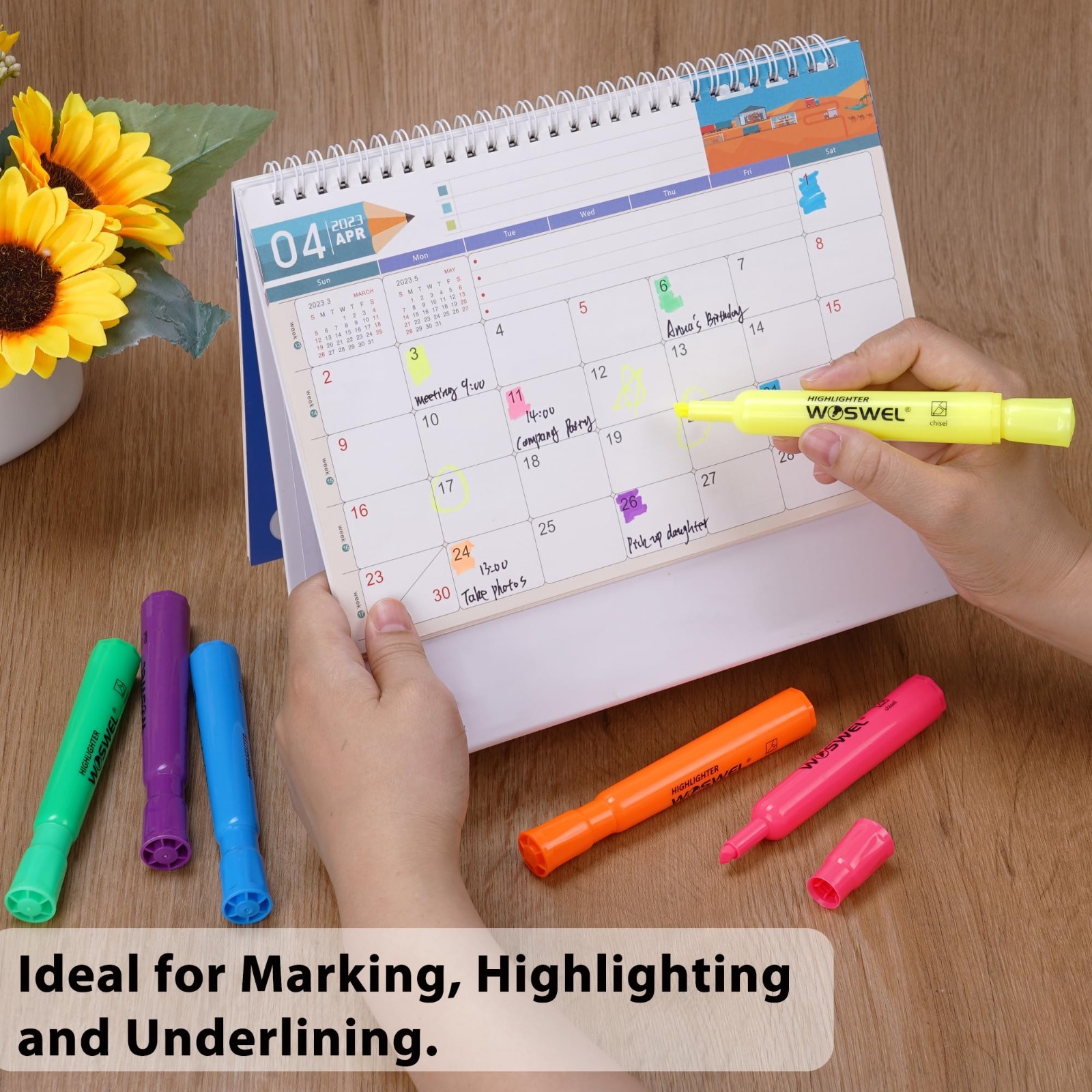 72 Pack Assorted Fluorescent Highlighters – Chisel Tip Markers for School & Art