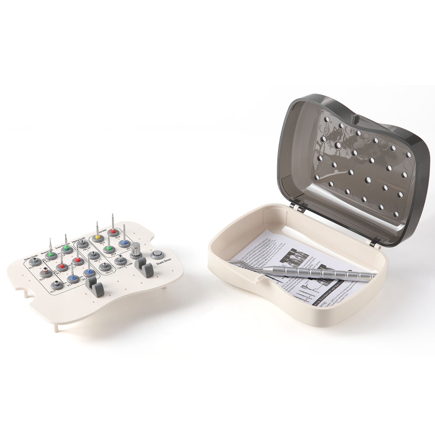 Kit extractor de tornillos rotos de implante dental, instrumental quirúrgico con
