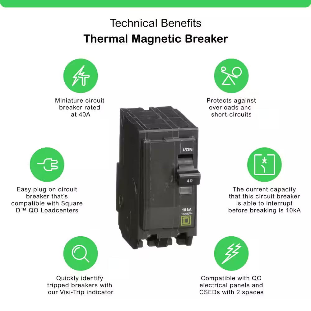 QO 40-Amp 2-Pole Circuit Breaker (QO240CP)
