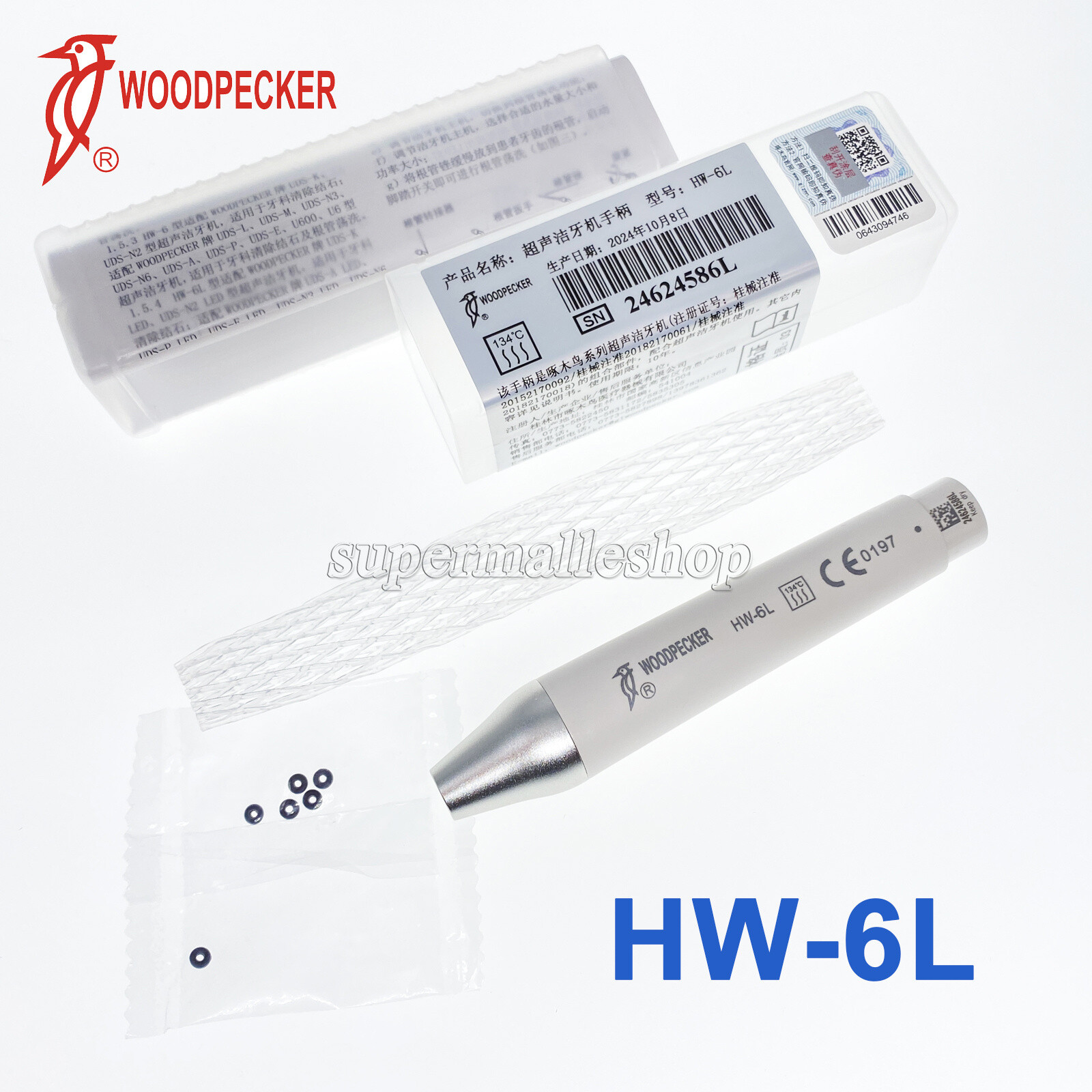 Woodpecker Dental Ultrasonic Piezo Scaler Handpiece HW-3H HW-5L HW-6L EMS FDA