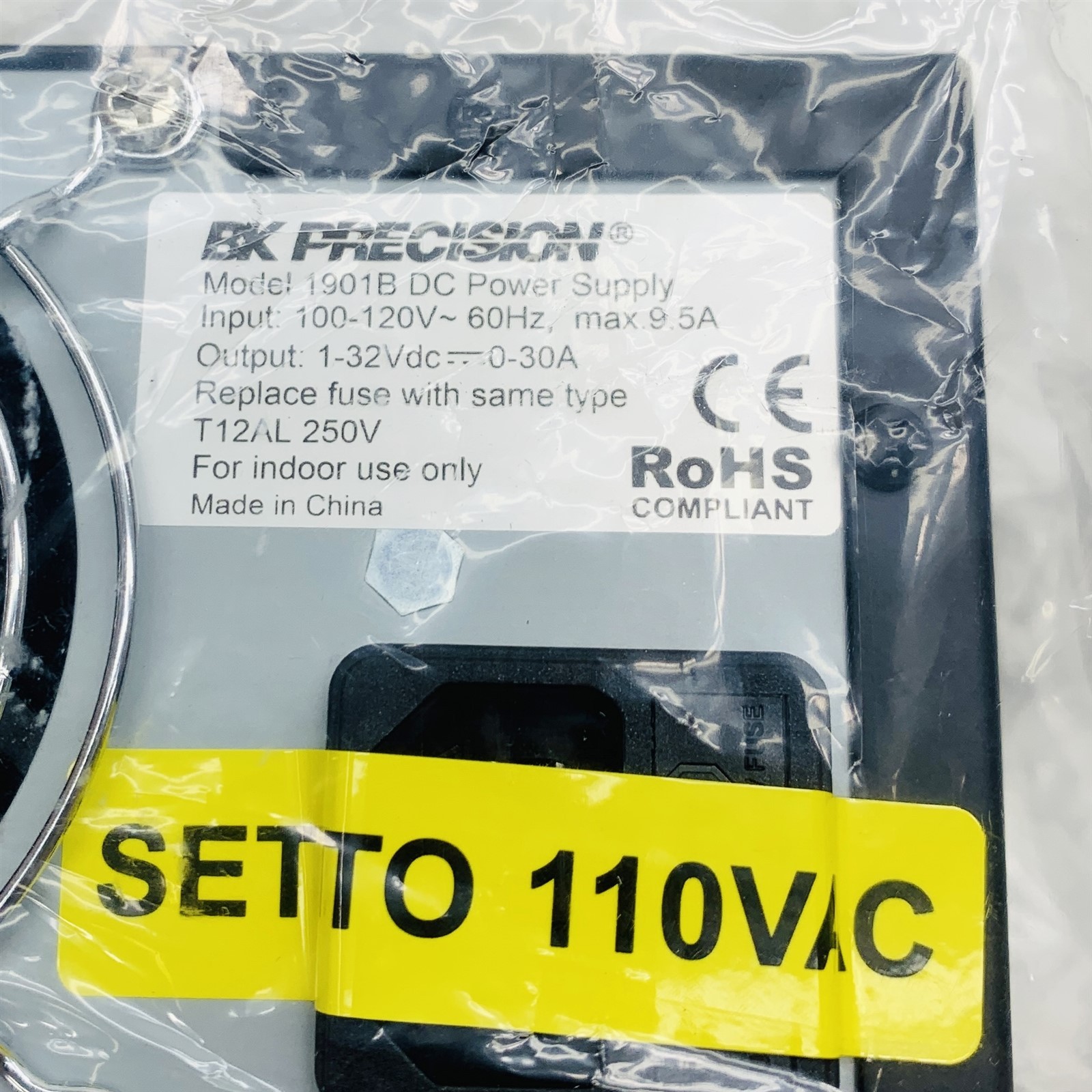 BK Precision 1901B Switching 1-32VDC 0-30A 110V Adjusting DC Power Supply New