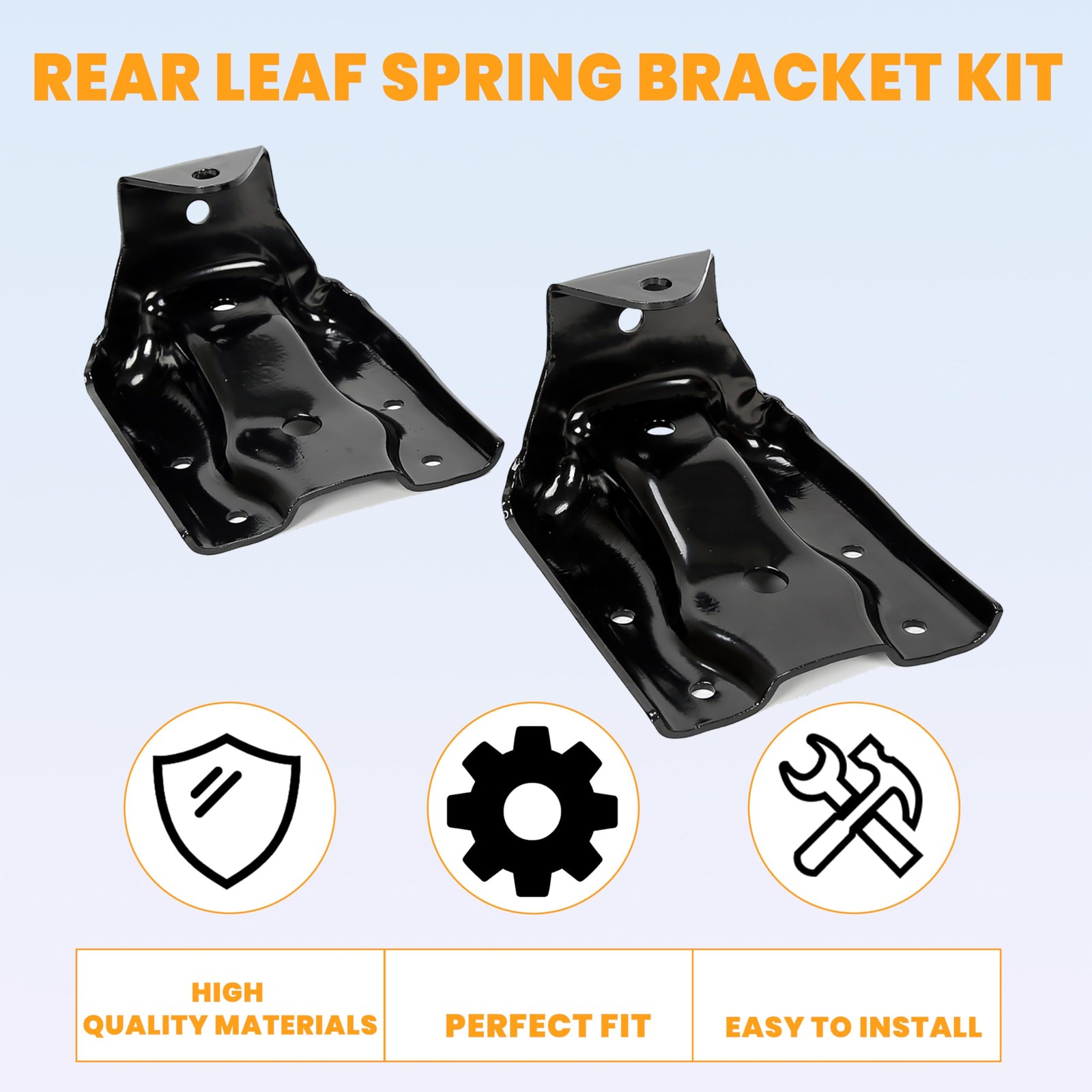 Rear Leaf Spring Bracket Kit Compatible with 1999-2015 Chevy Silverado Avalan…
