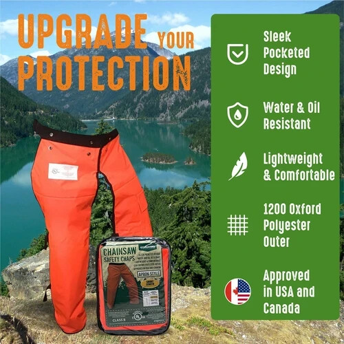 Cold Creek Chainsaw Chap 40″ (LARGE) —BONUS— Free pair of gloves !!
