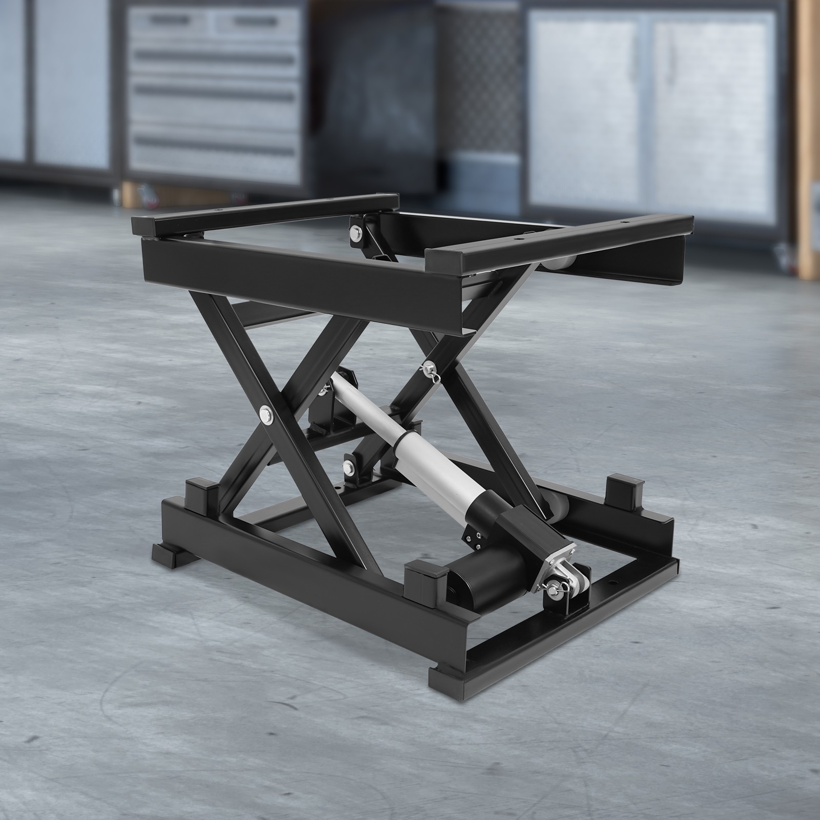 Electric Scissor Lift Table Hydraulic 130 lbs Adjustable Height 7.17-16.14in