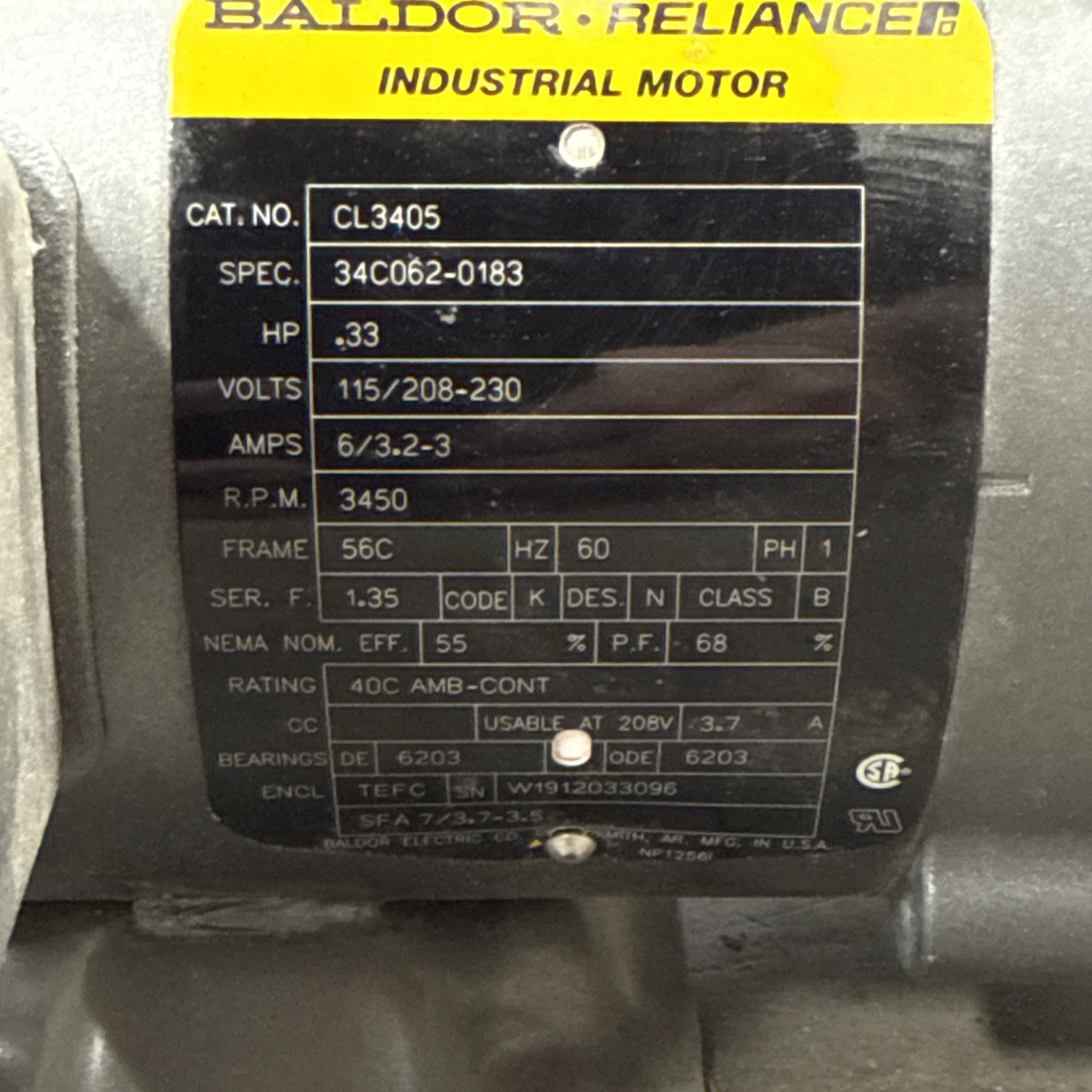 New MP Model MP22746 22746 Pump/Motor Baldor CL3405