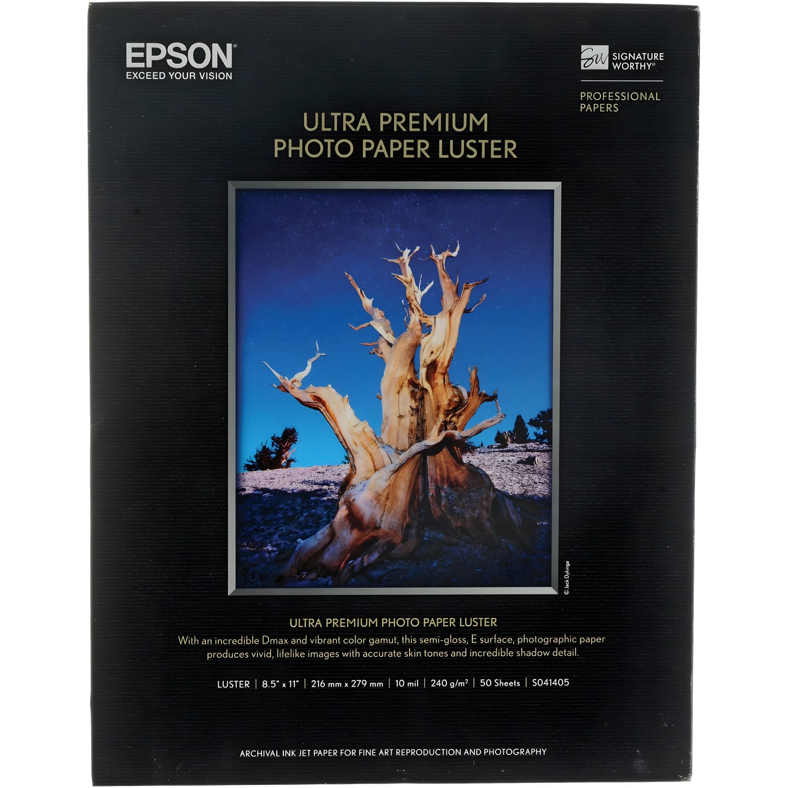 Epson S041405 Ultra Premium Photo Paper Luster 8.5 x 11 in 50 Sheets