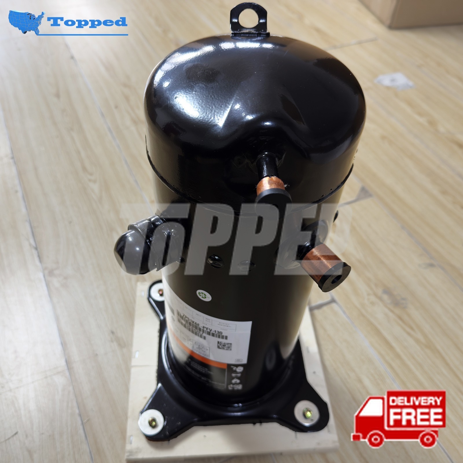 New Scroll Compressor 208-230V 1PH 4-4.9 Tons R410A for Copeland ZP51K6E-PFV-130