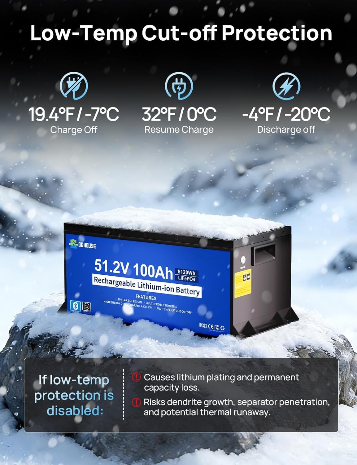 48V 100AH Golf Cart Lithium LiFePO4 Battery with 18A Charger Club Car Bluetooth