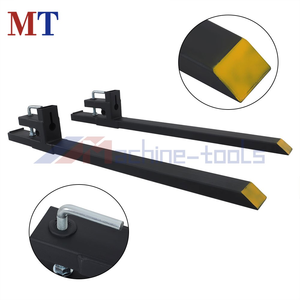 Pallet Forks 60″ 4000Lbs Clamp On Bucket Loader Attachment Skid Steer Tractor