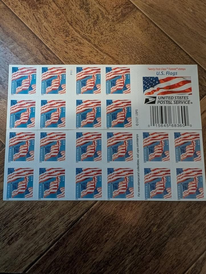 First Class 2022 Flag USPS Postage Stamps-Book Of 20 MNH