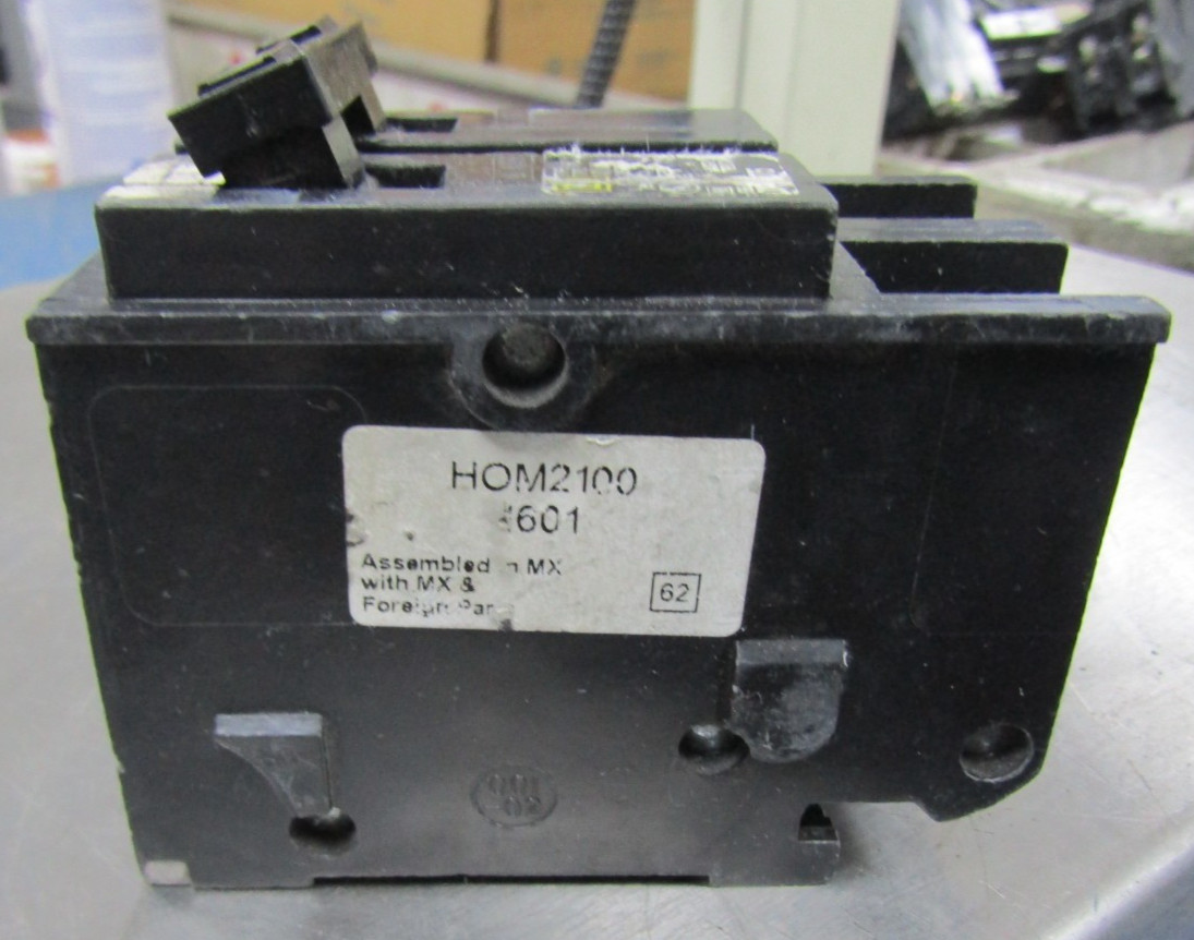 😍 SQUARE D 100 A CIRCUIT BREAKER 120/240 V 2 POLE PLUG IN 10KA TYPE HOM HOM2100