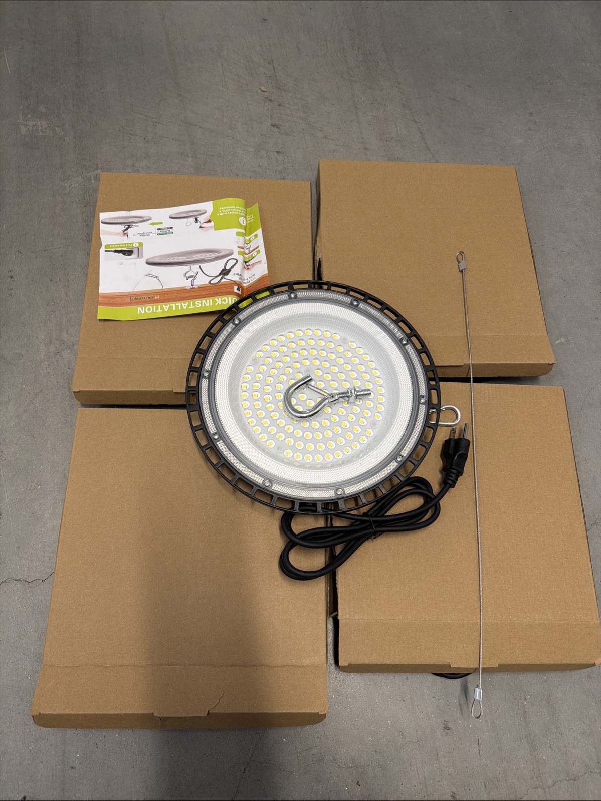 4Pcs 300W UFO Led High Bay Light Commercial Industrial Warehouse Factory Light